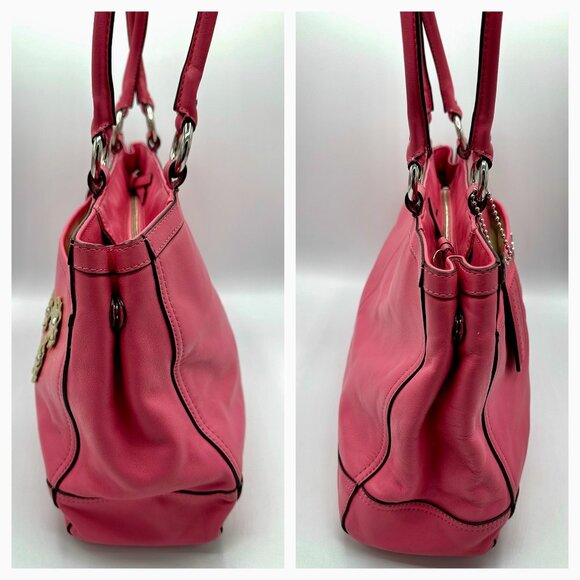 💰 EUC Coach Park Rose Leather Carryall Shoulder Bag #F19728 - Picture 6 of 16